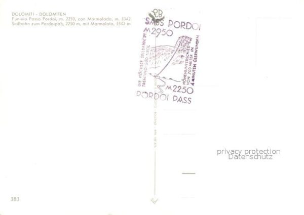 Seilbahn Funivia Passo Pordoi Marmolada Dolomiti – Bild 2