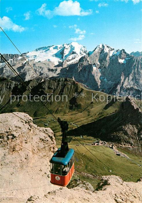 Seilbahn Funivia Sasso Pordoi Marmolada Dolomiti