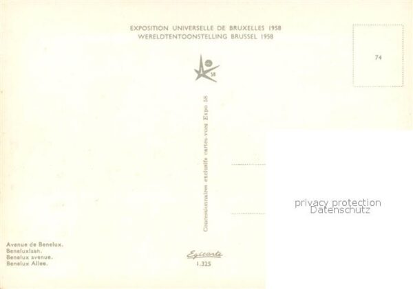 Exposition Universelle Bruxelles 1958 Avenue de Benelux – Bild 2