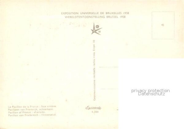 Exposition Universelle Bruxelles 1958 Pavillon de la France – Bild 2