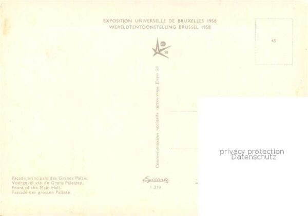 Exposition Universelle Bruxelles 1958 Grand Palais – Bild 2