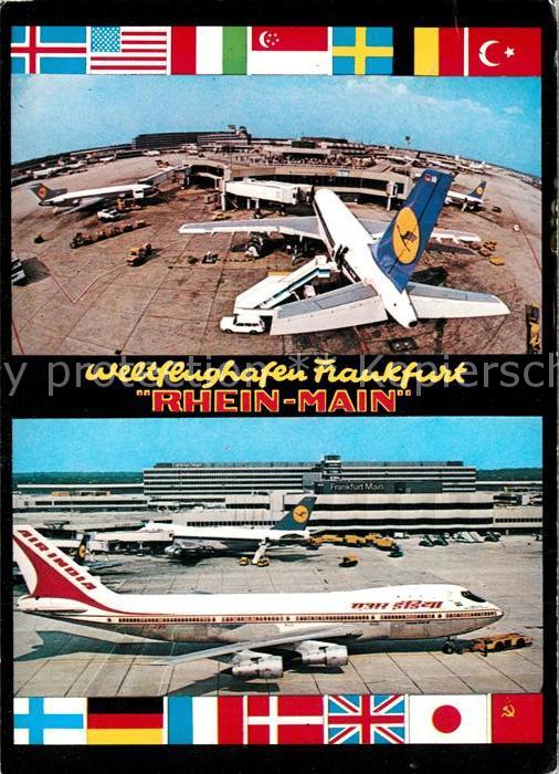 Flughafen Airport Aeroporto Rhein-Main Frankfurt Lufthansa Air Indi