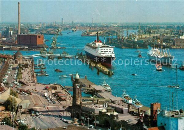 Schiffe Ships Navires Queen Elizabeth 2 Hamburg Hafen