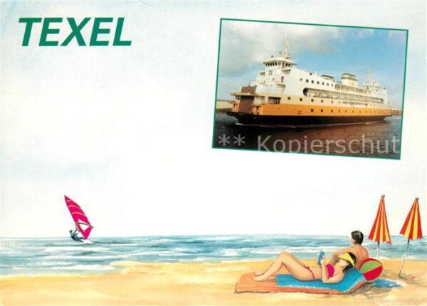 Schiffe Ships Navires Texel Strand Windsurfen