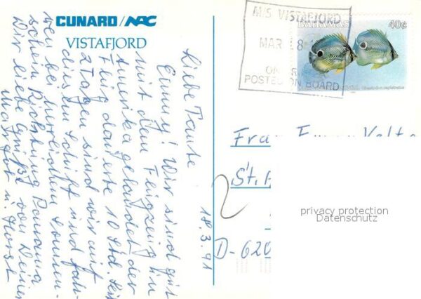 Schiffe Ships Navires Cunard Vistafjord – Bild 2