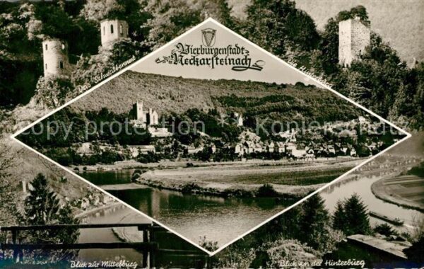 Neckarsteinach Schwalbennest Hinterburg Mittelburg Pan