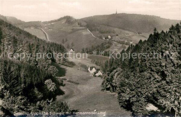 Detmold Lippische Schweiz mit Hermannsdenkmal