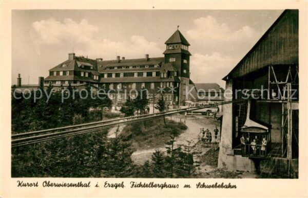 Oberwiesenthal Erzgebirge Fichtelberghaus mit Schwebebahn