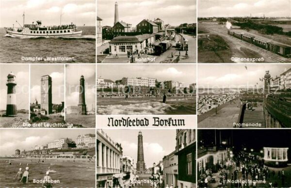 Borkum Dampfer Westfalen Bahnhof Dünenexpress