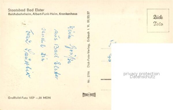 Bad Elster Reichsbahnheim Albert Funk Heim Kranken – Bild 2