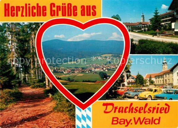 Drachselsried Waldweg Panorama Ortsmotive