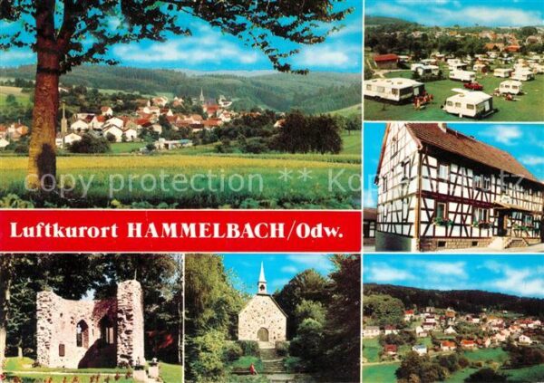 Hammelbach Panorama Camping Fachwerkhaus Ruine kap