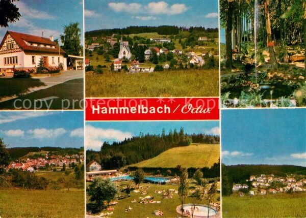 Hammelbach Teilansichten Brunnen Schwimmbad