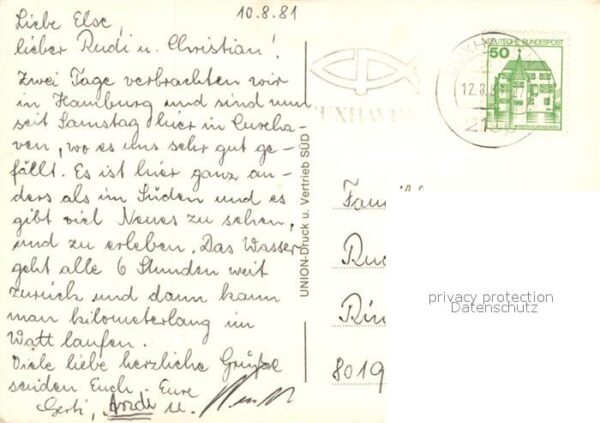 Cuxhaven Doese Nordseebad Alte Liebe Steubenhöft Am Wasserturm Dö – Bild 2