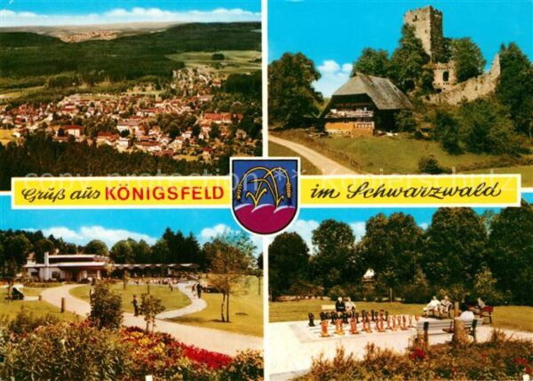 Koenigsfeld Schwarzwald Panorama Burg Kurpark Gartenschach