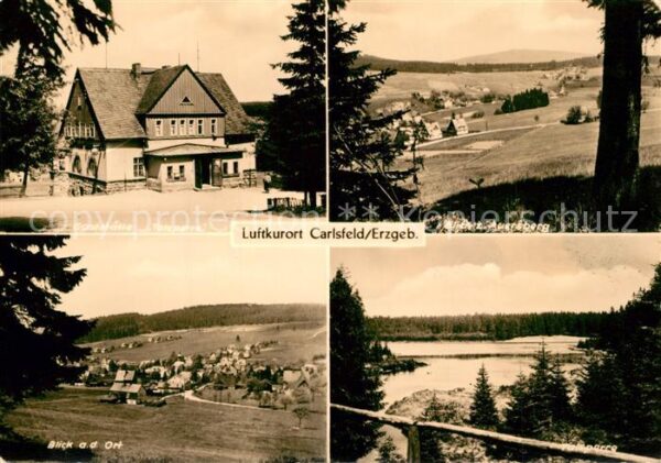 Carlsfeld Erzgebirge Gaststätte Talsperre Auersberg Ortsblic