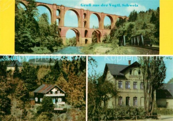 Vogtlaendische Schweiz Elstertalbrücke Gaststätte Adlerstein H
