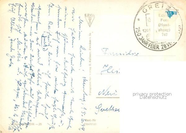Greiz Thueringen Teilansichten Blumenuhr Schloss – Bild 2