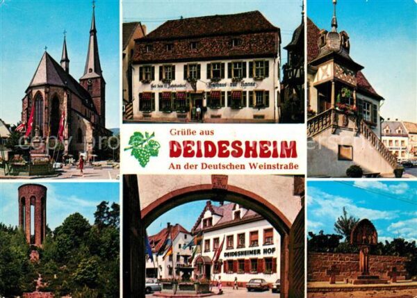Deidesheim Kirche Gasthaus Rathaus Turm Deidesheim