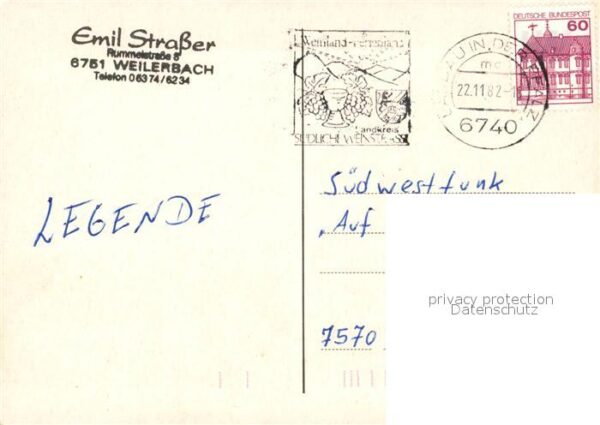 Weilerbach Kaiserslautern Kirche Strassenpartie Stadthalle Schwim – Bild 2