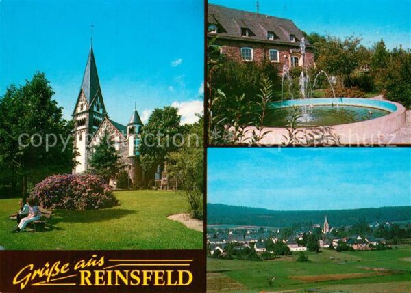 Reinsfeld Hunsrueck Kirche Springbrunnen Panorama