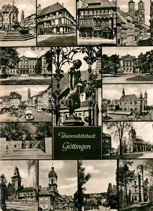Goettingen Niedersachsen Brunnen Rathaus Markt Gänseliesel Schlo