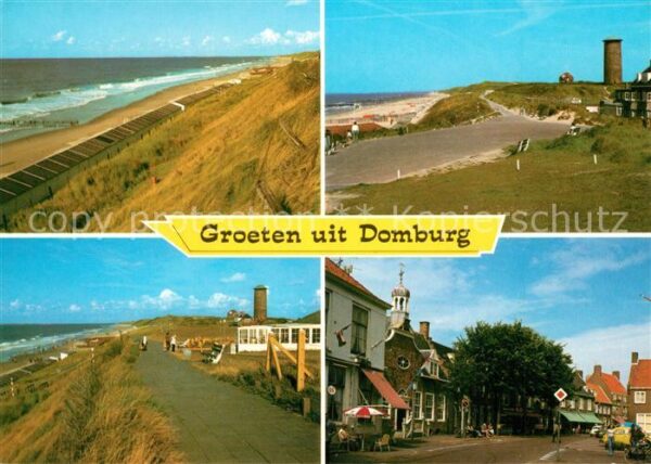Domburg Strand Promanade Strassen Leuchtturm