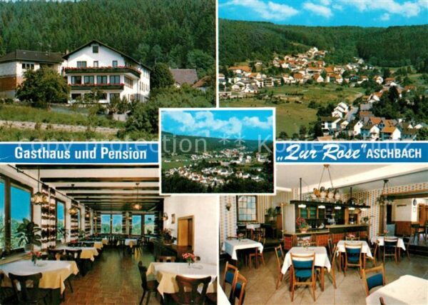Aschbach Odenwald Gasthaus Pension Zur Rose Gasträume Pan
