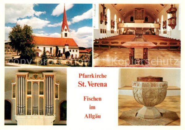 Fischen Allgaeu Pfarrkirche St Verena Inneres Orgel Tau
