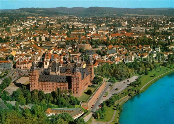 Aschaffenburg Main Schloss Johannisburg Fliegeraufnahme