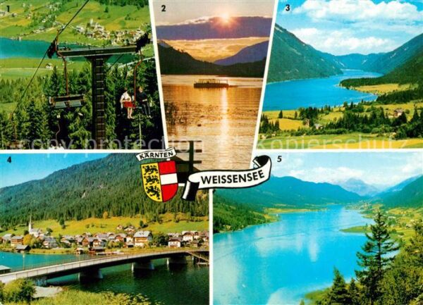 Weissensee Kaernten Bergbahn Naggi Techendorf Seepartie