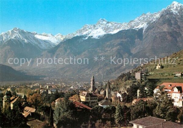 Meran Merano Panorama gegen Texelgruppe Ötztaler Alp