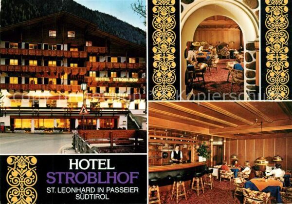 St Leonhard Passeier Hotel Stroblhof Restaurant Bar