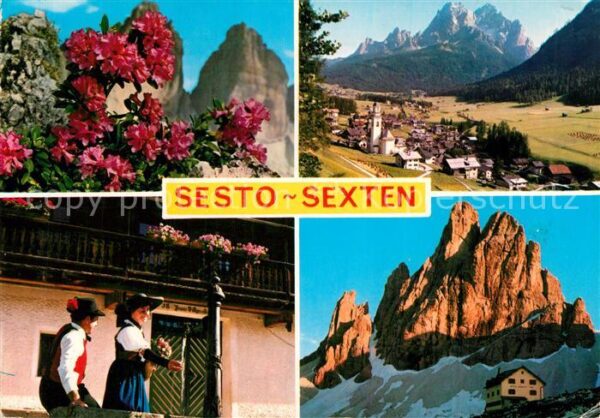 Sexten Sesto Suedtirol Alpenflora Trachten Berghaus Dolomiten