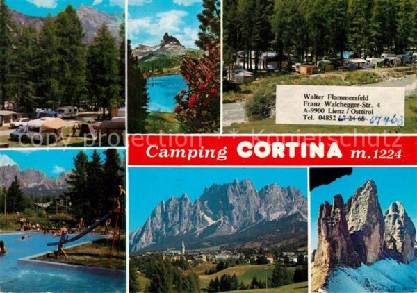 Cortina d Ampezzo Campingplatz Swimming Pool Bergsee Gebi