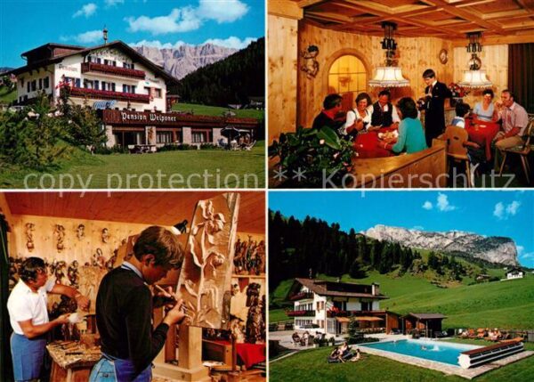 Wolkenstein Groeden Pension Welponer Holzschnitzerei Handwe