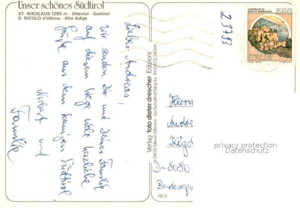 St Nikolaus Ultental Ortsansichten Kirche Berghütten Wasserf – Bild 2