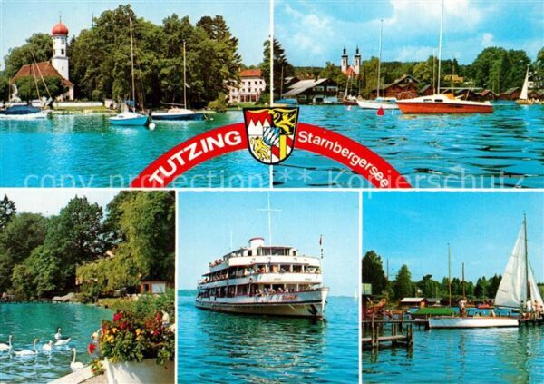 Tutzing Partie am Starnbergersee Seglerhafen Fä