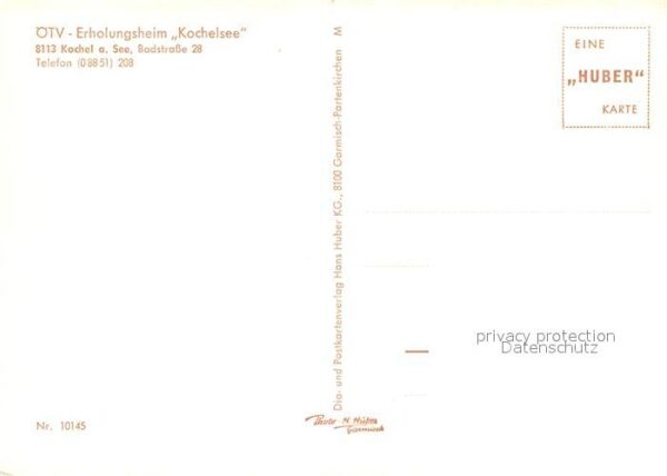 Kochel See ÖTV Erholungsheim Kochelsee Speisesaal – Bild 2