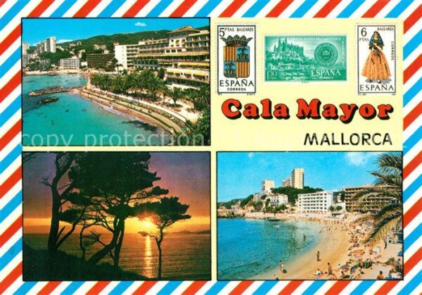 Cala Mayor Hotelanlage Strand Abendsonne am Meer