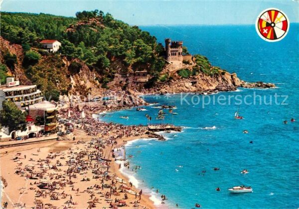 Lloret de Mar Vista aerea de Sa Caleta y castillo
