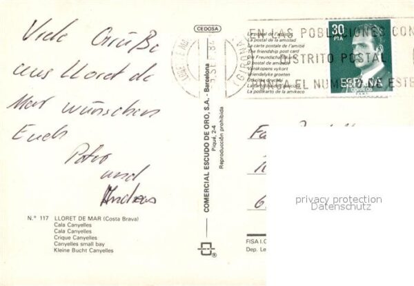 Lloret de Mar Cala Canyelles Bucht Strand – Bild 2