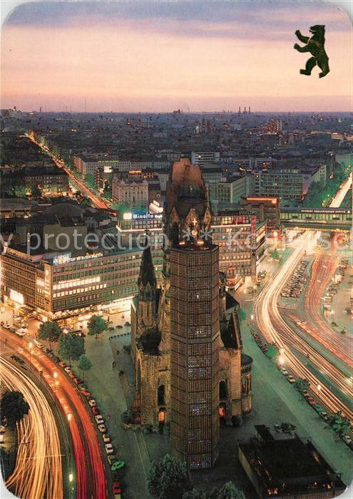 Berlin Kaiser Wilhelm Gedächtniskirche bei Nac