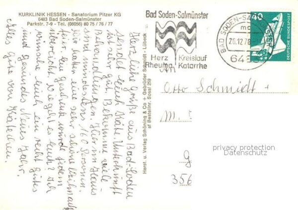 Bad Soden-Salmuenster Kurklinik Hessen Pitzer KG Hallenbad – Bild 2