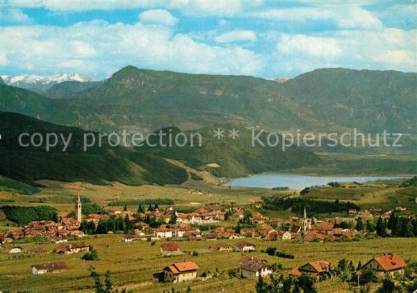 Kaltern Weinstrasse Tirol Panorama Blick gegen Kalterer See Übere