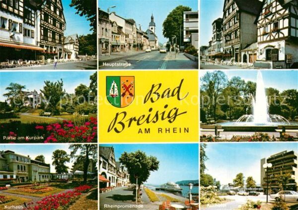 Bad Breisig Rheinpromenade Kurpark Kurhaus Hauptstr