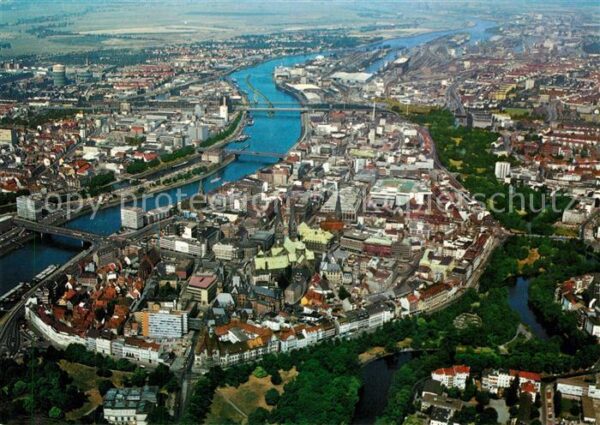 Bremen Hansestadt Blick über die City Fliegera
