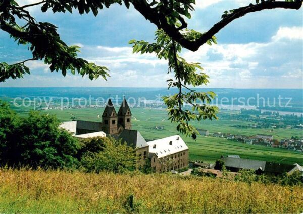 Eibingen Abtei St Hildegard Kloster Kirche Blick