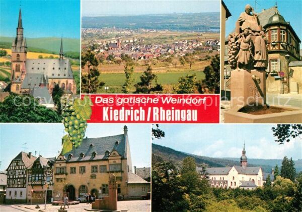 Kiedrich Panorama gotisches Weindorf Kirche Heil