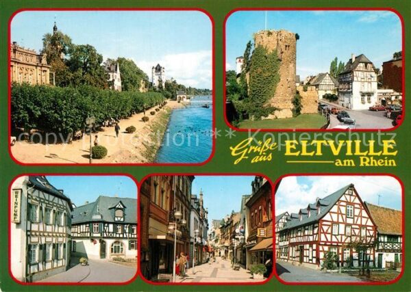 Eltville Rhein Rheinpromenade Altstadt Ruine Fachwerkh